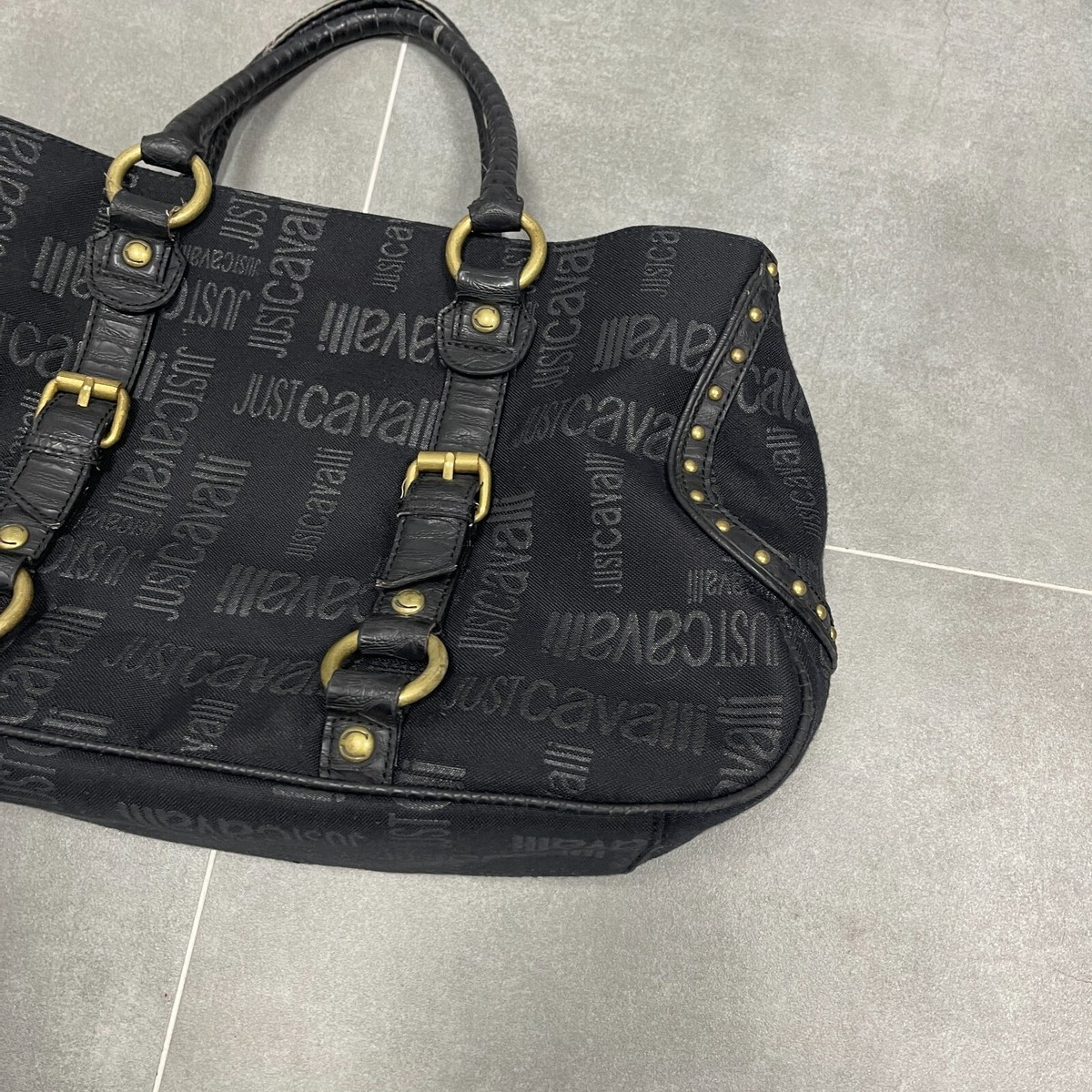 Just Cavalli With Maxi Logo Shoulder Bag | eBay 