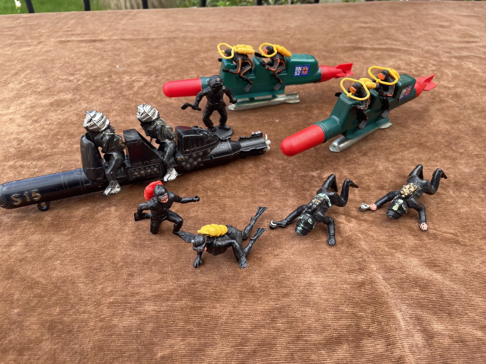 Collection of Vintage Britains Submarines & Lone Star Submarine With