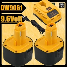 2Pack For DeWalt 9.6V 3.6Ah Battery DW9061 DE9036 DE9061 DE9062 DW926/Charger