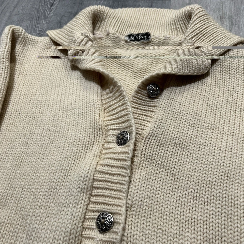 VTG 40s/50s Ethel By Beverly Hills Metal Button Women's Knit Sweater Cardigan S - Image 2 of 4