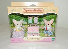 NEW Sylvanian Families (5696) FENNEC FOX FAMILY w/Mum, Dad, Twins, Twin Stroller