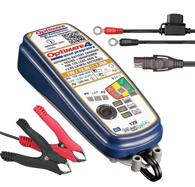 Chargeur automatique Optimate 4 Quad Premium TM630 Canbus 12V moto gel AGM