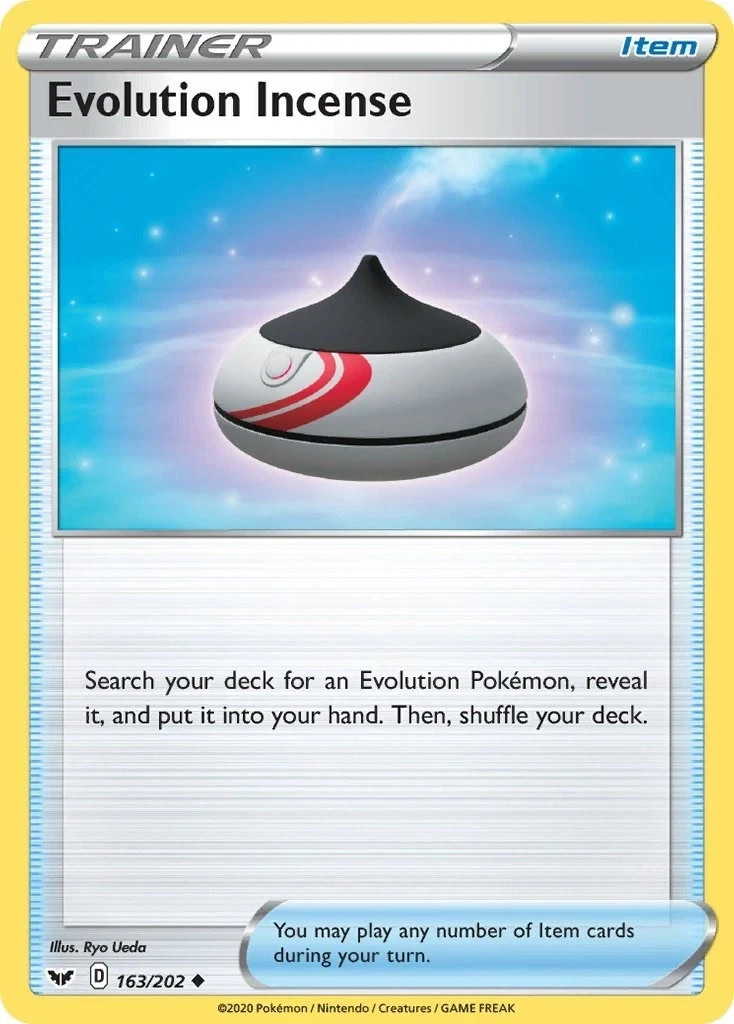 POKEMON SWORD & SHIELD EVOLUTION INCENSE 163/202 NM/MINT PACK FRESH