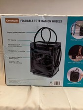 CleverMade Foldable Tote Bag on Wheels Soft G...