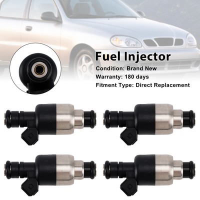 4PCS Fuel Injector 17109450 Fit Daewoo Lanos 1997-2004 Fit Nexia 1995-1997