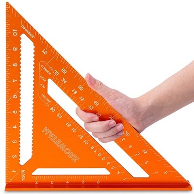 Carpenter's square, 12 inches, for angle marking and measuremen