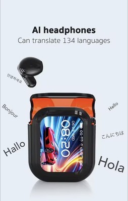 HTC Ne20 Bluetooth 6.0 Wireless Earbuds Ai Translator Ows LCD Touch Headphones