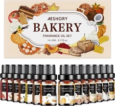 Bakery Essential Oils Set - Fragrance Oil for 0.17 Fl Oz (Pack of 14) 