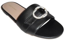STUART WEITZMAN  Black Leather Flat Sandals M...