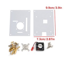 Arcylic Case Shell  Cooling Fan  Screws Set For Raspberry Pi 3/2 Model B/B C