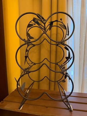 ''My Gift'' 6 bottle metal wine rack in brown
