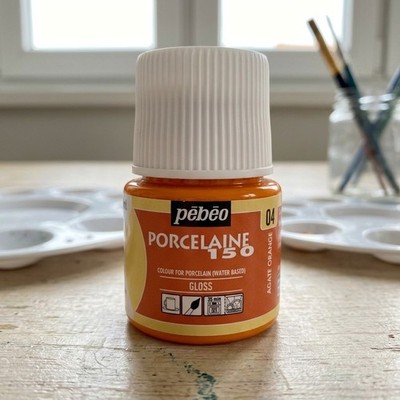   Pebeo Porcelaine 150 Paint Agate Orange 04 45ml 024-004 NEW