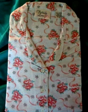 VTG. PEMBROOKE LANE LIGHTWEIGHT FLANNEL NIGHTGOWN--100% COTTON-SIZE S- BRAND NEW