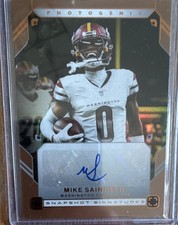Panini 2025 Photogenic Mike Sainristil Snapshot Signatures Autograph Commanders