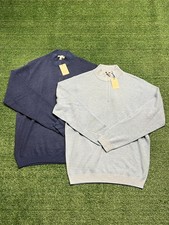 Peter Millar Crown Mens Coolspun Birdseye Quarter-Zip Knit Sweater