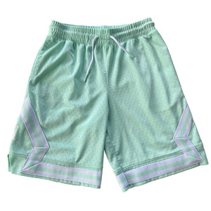 Jordan Diamond Basketball Shorts Youth Large Mint Green Mesh Pockets Athletic