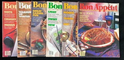 Bon Appetit Magazines January 1988 thru March 1989 Set Lot of 6 See Details