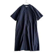 MARGARET HOWELL MHL. Cotton Linen Shirt Dress Navy Size 2 Japanese Natural