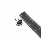 Vintage Sterling Silver Black Onyx Oval Pendant Marked Mexico 925 13.4g #29 — photo 3