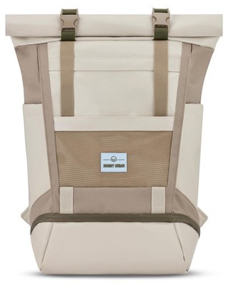 Rolltop Rucksack Damen & Herren Grau Beige  Ashton  Tagesrucksack mit Laptopf...