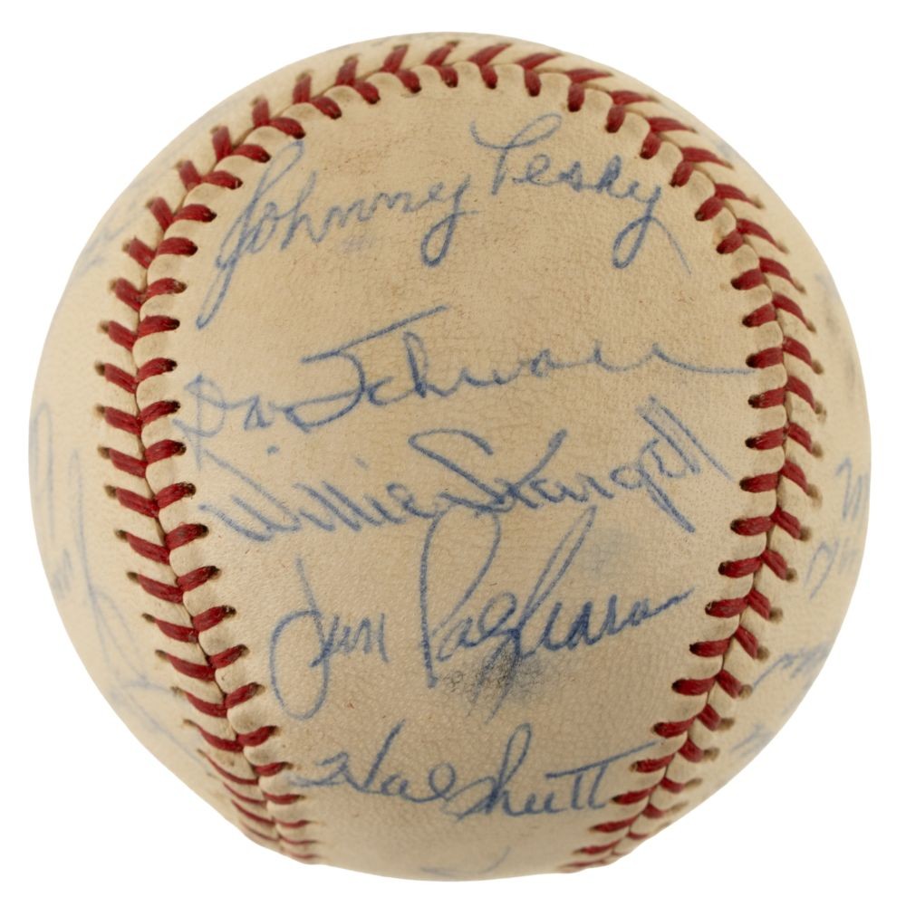 Roberto Clemente Signed 1966 Pirates Team Signed NL Baseball PSA/DNA LOA view 3