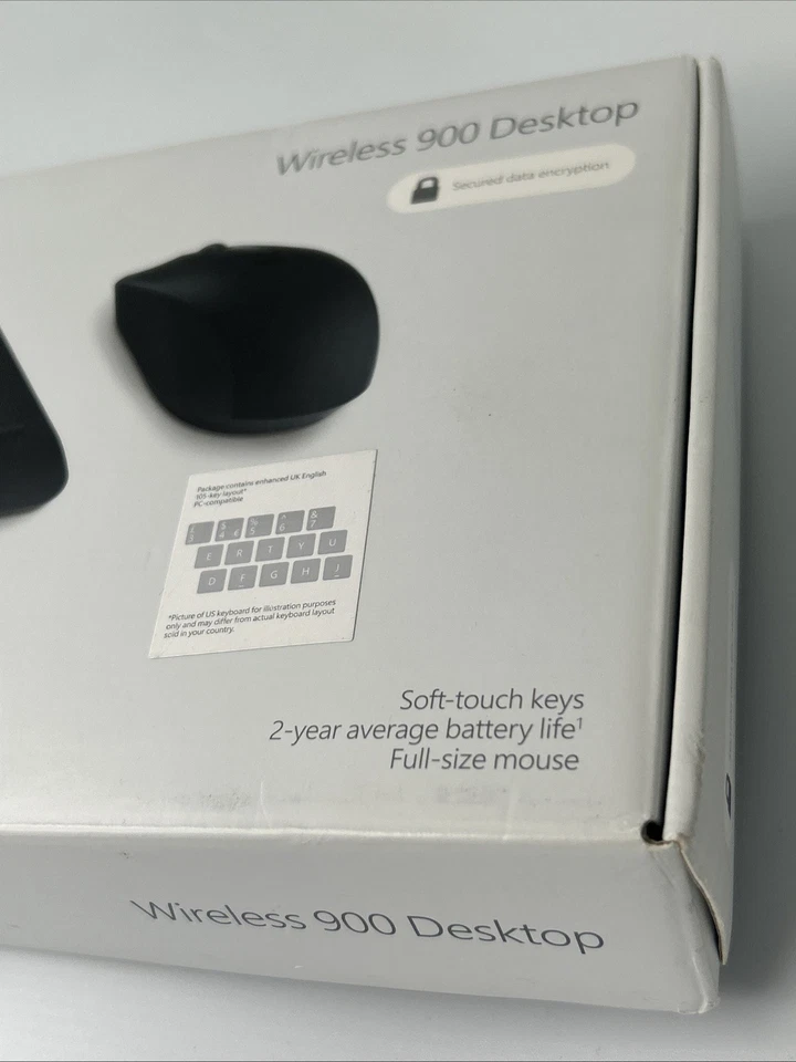 Microsoft Wireless Desktop 900 Keyboard & Mouse Set - Black - Sealed - Image 2 of 4