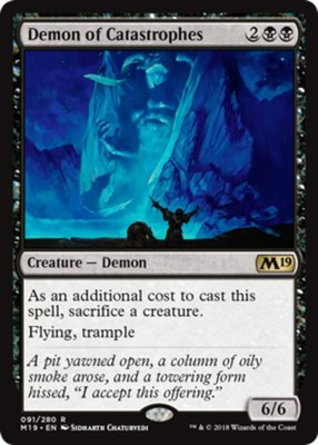 #ad Demon of Catastrophes Core Set 2019 #091 280 MTG Magic The Gathering $0.99