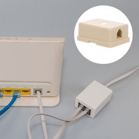  2 Pcs Phone Splitter for Landline Telephone Accessories Cell Adapter