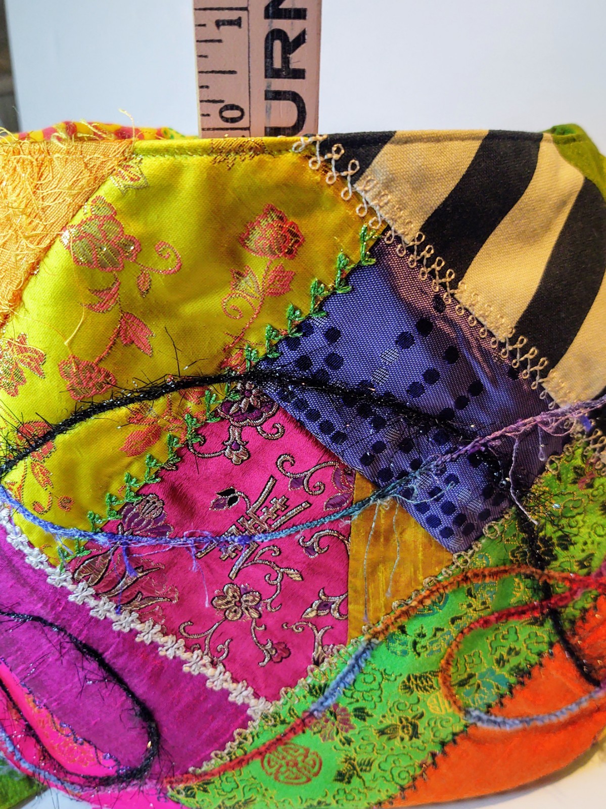 OOAK Handmade Patchwork Long Strap Boho Purse Bag… - image 14