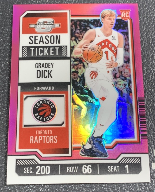 Gradey Dick 2023-24 Panini Contenders Optic RC Pink /75 #60