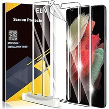 3 Pack Screen Protector for Samsung Galaxy S21 Ultra 6.8in HD Clear Bubble Free