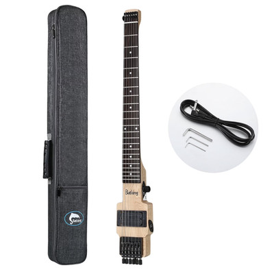 Electric Travel Headless Guitar With Fix Bridge Canadian Maple Body Push/Pull