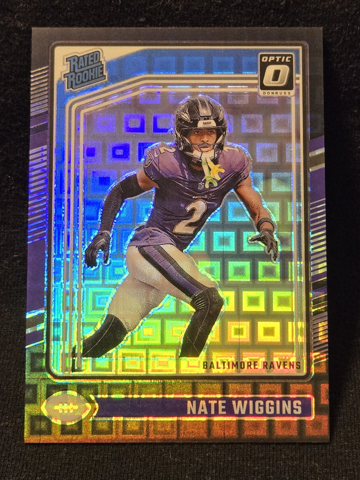 2024 Panini Donruss Optic - Rated Rookie Nate Wiggins #281 Black Pandora 12/25