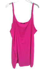 Rebel Wilson x Angels Slip Dress Women's Plus Sz 3X Fuscia Adjustable Straps