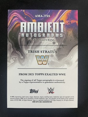2025 Topps Exalted WWE Trish Stratus Ambient Auto On Card