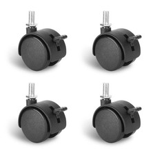 4 Pack 1.5 Inch Swivel Stem Caster Wheels Replacement Casters 1.5'' Furniture...
