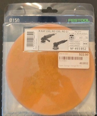 Festool FES-493852 PS-STF d150x30 Polish Sponge Orange
