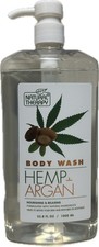 1 Bottle Natural Therapy 33.8 Oz Hemp & Argan Nourishing Relaxing Body Wash 0.65 per gallon