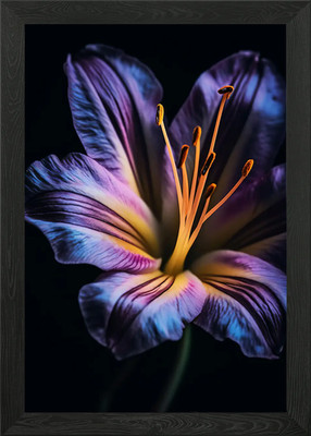 Lila Charm Blüte gerahmtes Wandbild Poster Leinwanddruck Bild