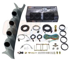 Glowshift Boostegtfuel Presstrans Temp Gauges Gray Pod Fits 99-07 Super Duty
