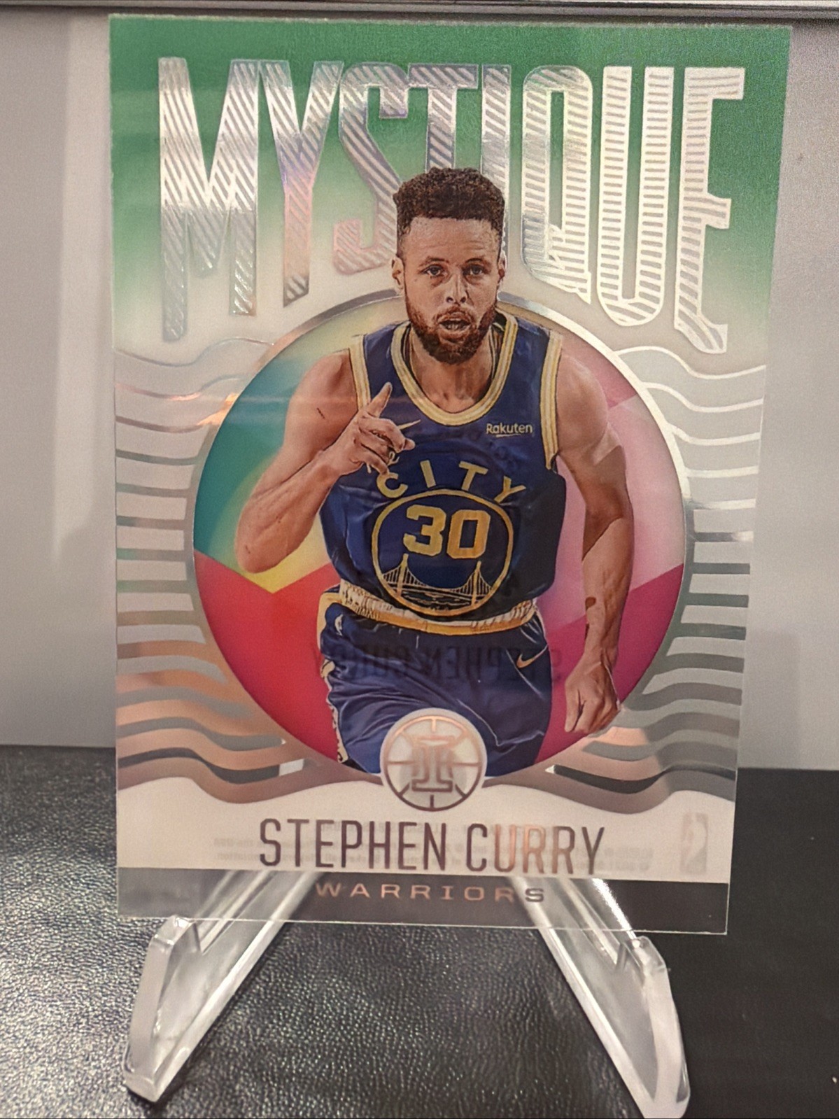 2020-21 Panini Illusions Stephen Curry Mystique #13 Emerald Acetate
