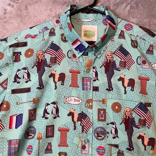 RSVLTS Parks and Recreation Button Up Shirt Large - Picture 2 of 7
