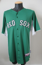 Boston Red Sox Team Issued Majestic Cool Base Jersey Sz 44 St. Patrick's Day