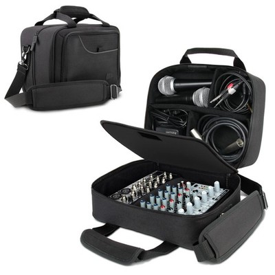 DJ Mixer Case - Compact Audio Channel Mixer Bag with Accessory Storage for Mi...