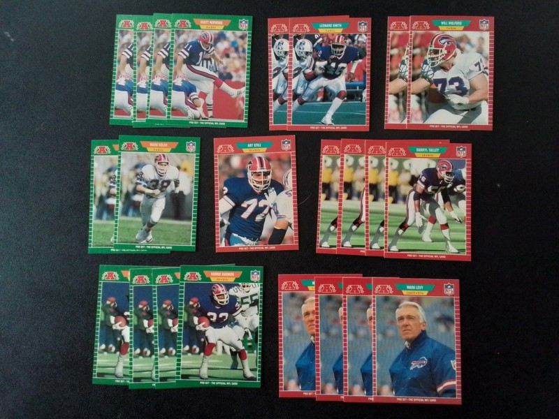1989 Pro Set Buffalo Bills- 23 Card Lot- Marv Levy, Harmon, Talley, Still