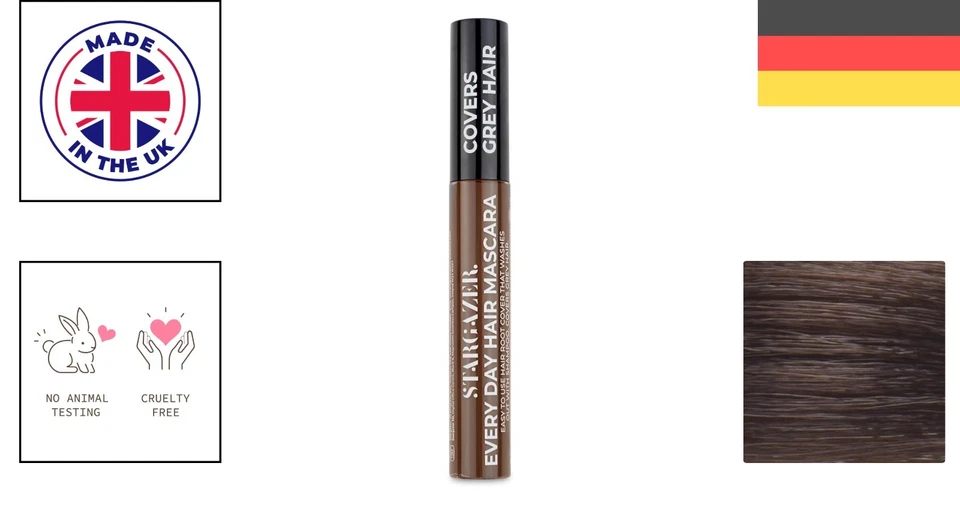 Stargazer Haarmascara Dunkelbraun für Alle Haartypen - 20g Abdeckung - Bild 2 von 4