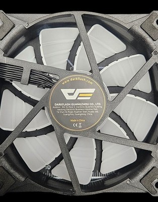 DarkFlash 120mm ARGB PWM Case Fans 3-Pack Black/White FWD Blade AIO Pulls