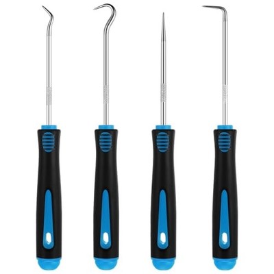 WILLBOND 4 Pcs Pick and Hook Set Precision Automotive 6.5 Inches Light Blue