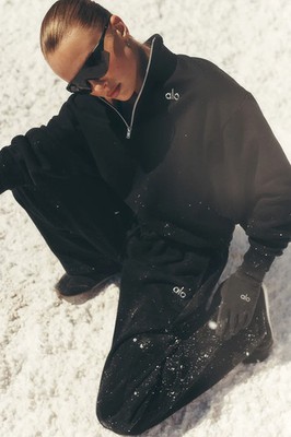 Alo Yoga Accolade 1/4 Zip Pullover Black | eBay