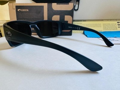 Costa Del Mar FANTAIL Matte Black Frame/ Grey Mirror 580P Polarized Lenses